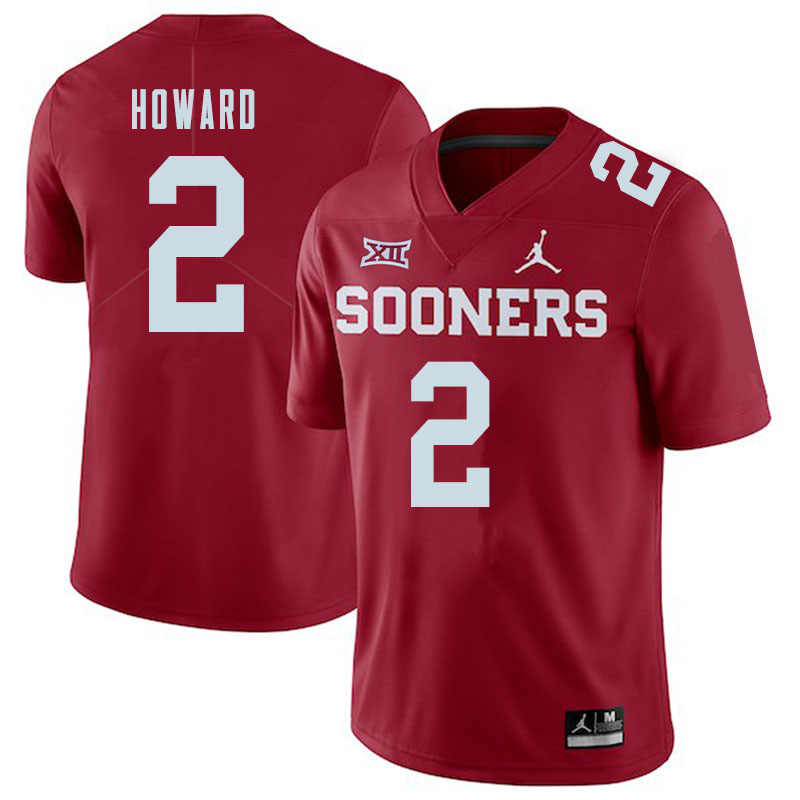 Oklahoma Sooners #2 Theo Howard College Football Jerseys Sale-Crimson
